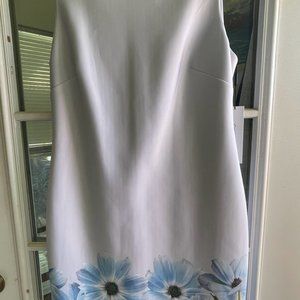 Calvin Klein light blue floral hem dress